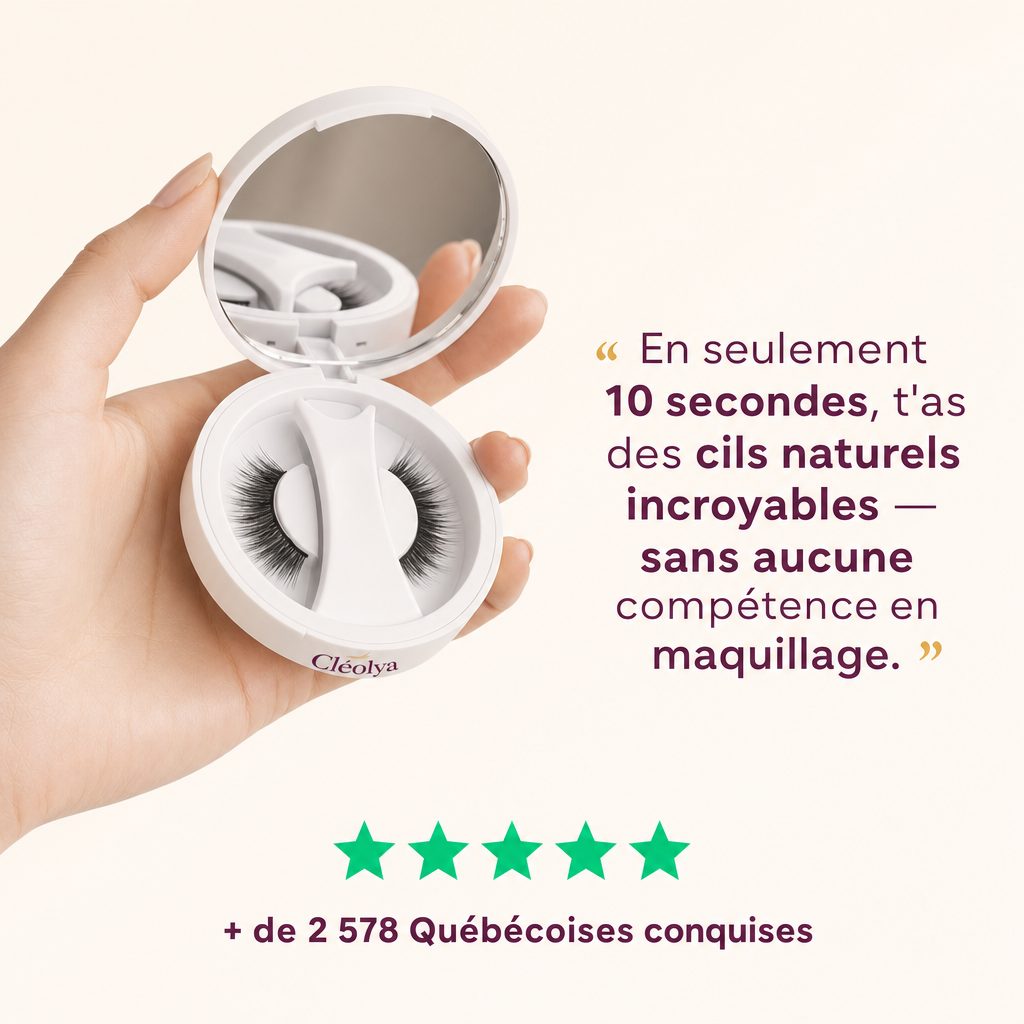 Cils magnétiques Cléolya réutilisables, sans colle ni eyeliner