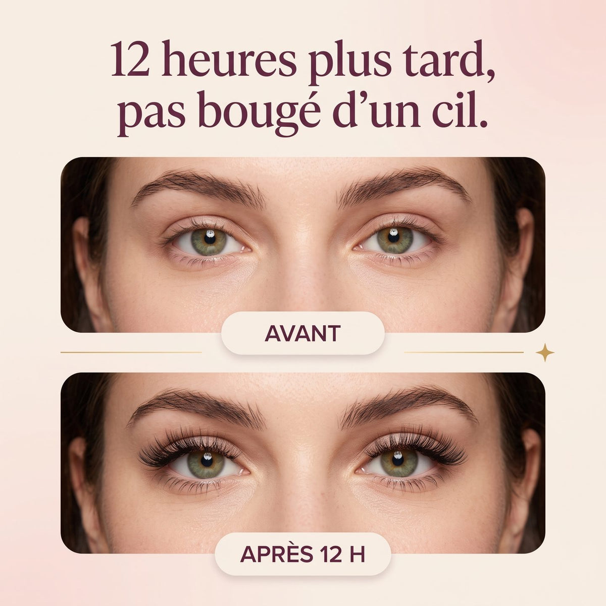 Pose des cils magnétiques Cléolya avec l'applicateur, sans colle