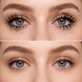 Cils avec paquets de mascara classique comparés aux cils séparés au mascara Cléolya