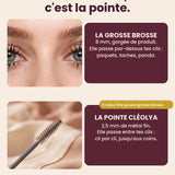 Comparaison : grosse brosse classique contre pointe fine métallique Cléolya de 2,5 mm