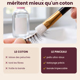 Comparaison coton contre pinceau nettoyant pour l'entretien des cils magnétiques